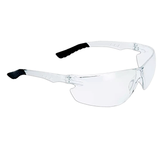 Rimless Safety Glasses with 4A Coating. Lens and Temple in Clear